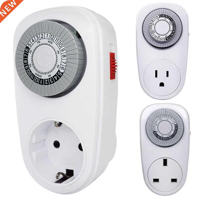 EU/US/UK Plug 24 Hours Programmable Mechanical Mini Timer Sw