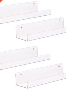 Floating Shelves Wall Mounted Set of 4, 15 Inch Bookshelf Cl