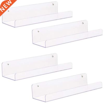 Floating Shelves Wall Mounted Set of 4, 15 Inch Bookshelf Cl