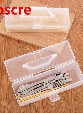 Portable Crisper Noodles Chopsticks Storage Box Plastic Tran