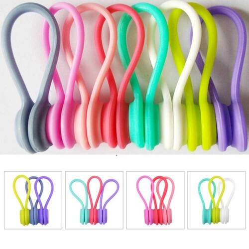 pcs Soft Silicone Magnetic Cable Winder Organizer Cord Earp