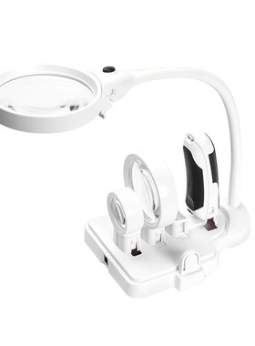 Us Plug 3 Lens Desktop Multi-Functional 2.5X 5X 16X Led Magn