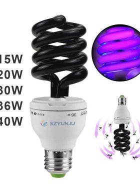 E27 15W 30W 40W 220V Spiral Quartz Fluorescent UV Black Lig