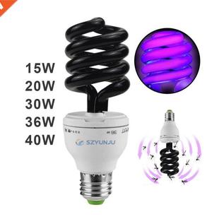 E27 15W 30W 40W 220V Spiral Quartz Fluorescent UV Black Lig