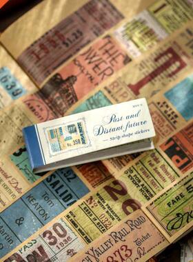 JIANQI 50pcs/pack Vintage Material Stickers Mini Book Scrapb