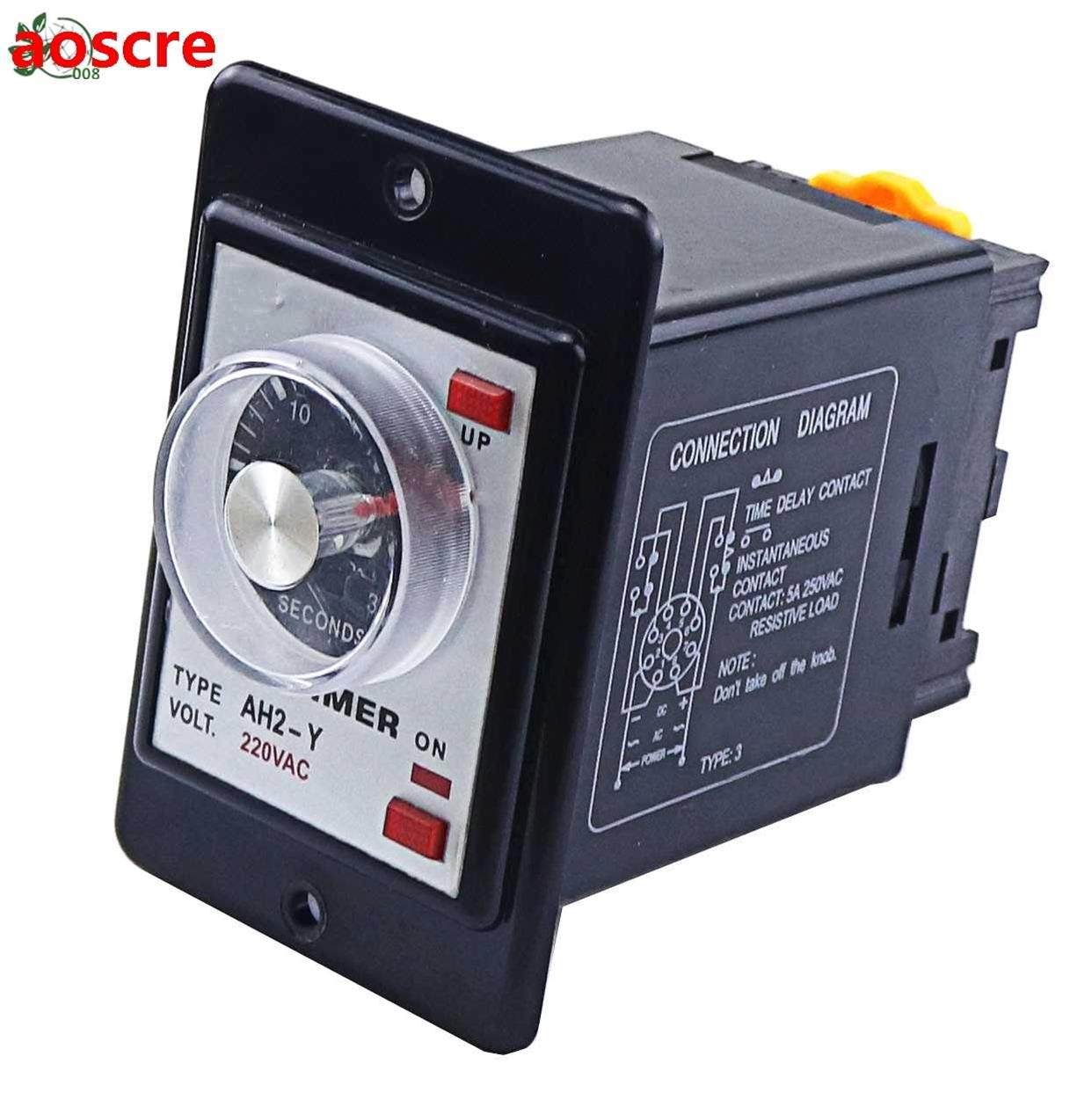 Power on delay timer time relay 0-60 minutes panel installat