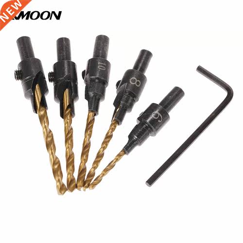 5pcs HSS drill bit set Countersink Drill Cone Bits Set Hex S