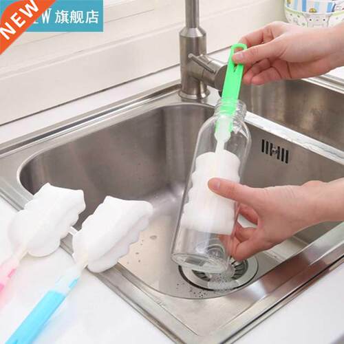 1PC Sponge Cup Brush Long Handle Detachable Soft Sponge Brus