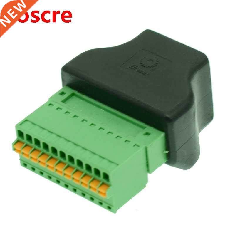 1pcs RJ50 to Spring Terminal Adaptor RJ50 Female to 11 Pin c