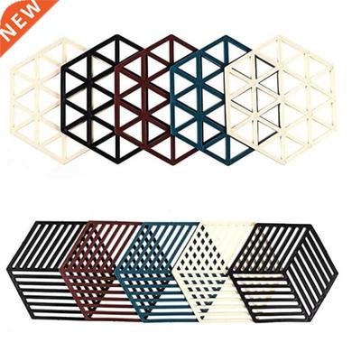 10 Pcs Silicone Trivet Mats and Hot Pads Hexagon Heat Resist