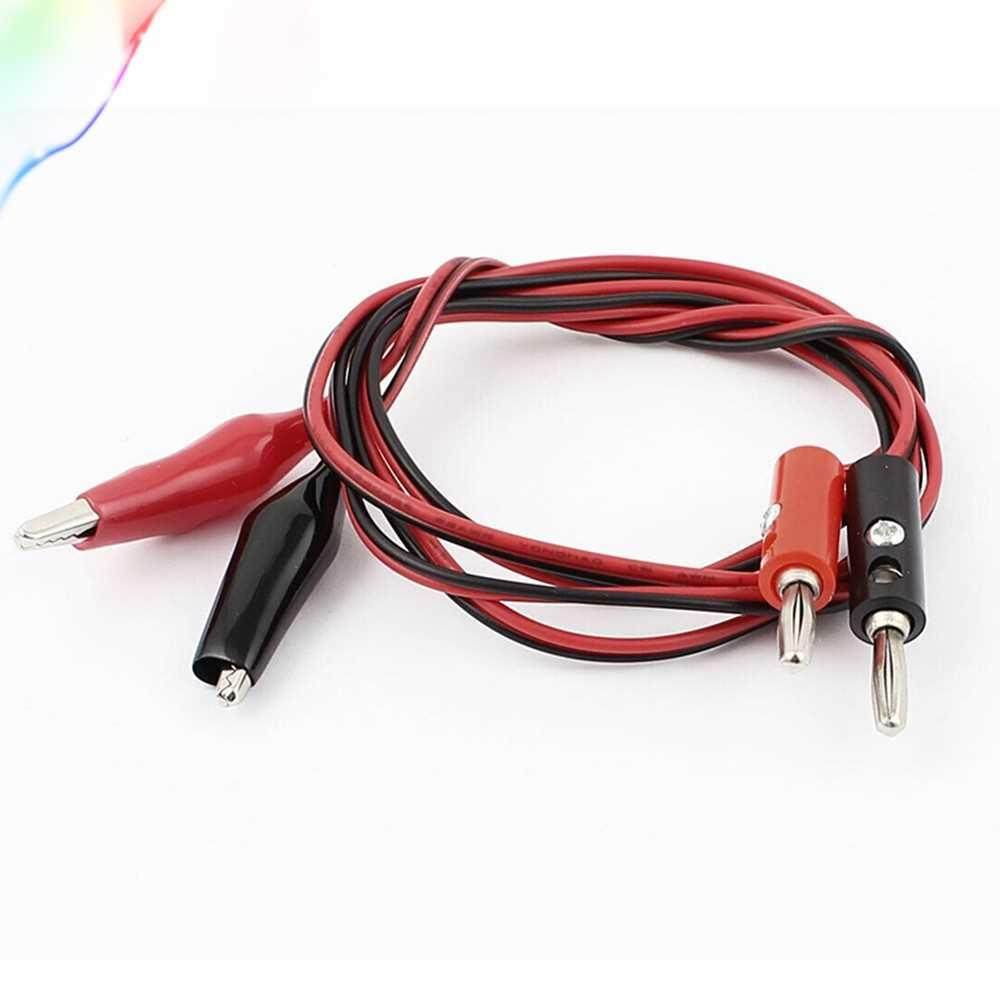 Multimeter Alligator Test Lead to 4mm Banana Probe Cable Bl
