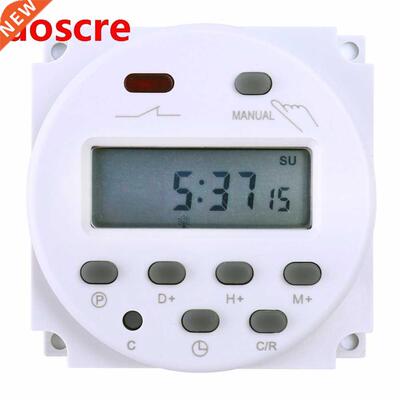 CN101 AC110V Digital Round LCD Power Programmable Timer Time