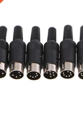 Male DIN Plug Socket Connector 3/4/5/6/7/8 PIN Chassis Cable