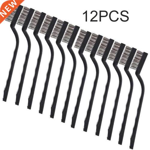 12PCS Mini Stainless Steel Rust Brush Brass Cleaning Polishi
