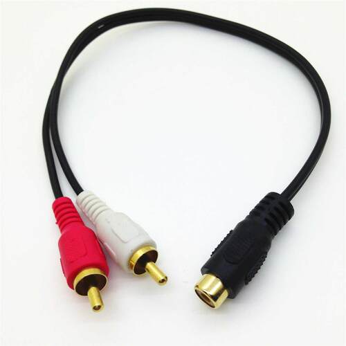 RCA Video/Audio Splitter (1 RCA Female to 2 RCA Male)0.25m