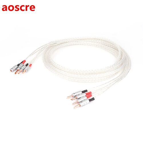 Yter pair 8AG 8N single crystal silver Plated Speaker Cable