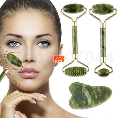 Jade Stone Facial Massage Roller For Face Neck Natural Massa
