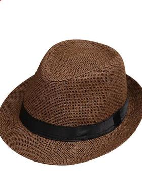 Children Sunhat Kids Summer Beach Straw Hat Jazz Panama Tril