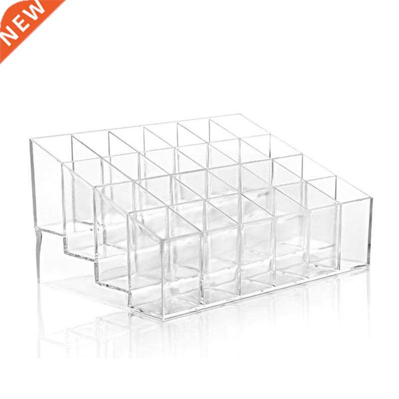 Transparent Lipstick Holder Box 24 Grid Acrylic Storage Box