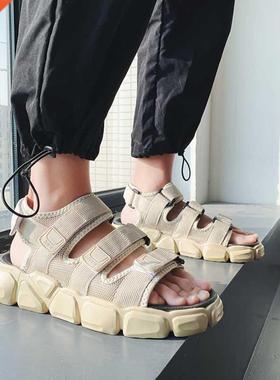 2021 New Platform Men Sandals Beach Shoes Summer Soft Sneake