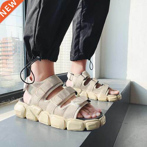 2021 New Platform Men Sandals Beach Shoes Summer Soft Sneake