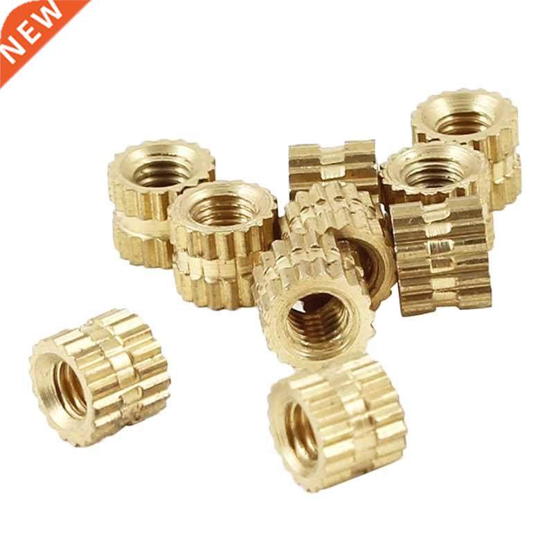 M5 x 5mm Pitch Brass Knurled Threaded Round Insert Embedded
