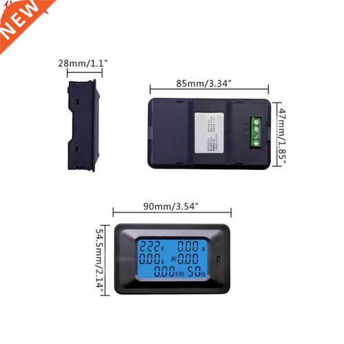 20/100A AC LCD panneau numérique Watt-mètre mo