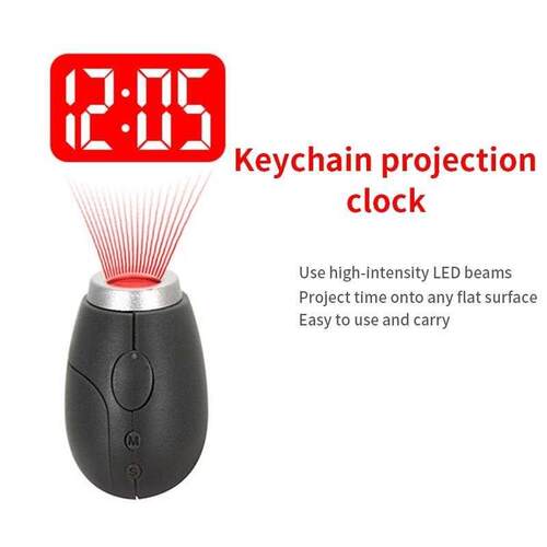 Mini LED Watch Projector Flashlight Hanging Rope Small Porta