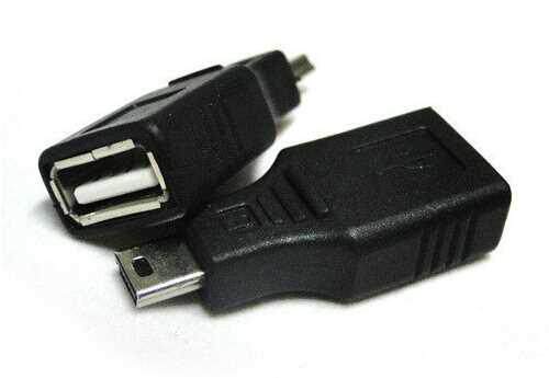 USB A Female to Mini B Male 5Pin Adapter Converter Jack