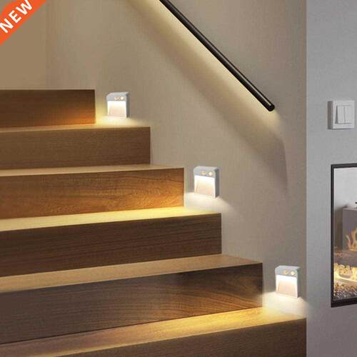 LED Indoor Wall Lamp PIR Motion Sensor Light AA Battery Powe