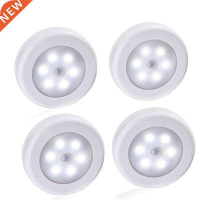 4pcs Body Motion Sensor 6 LED Wall Lamp Night Light Inductio