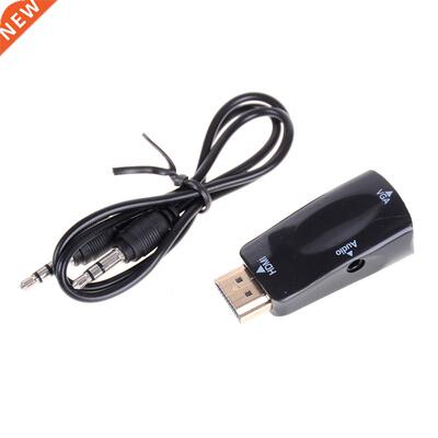 for HDMI To VGA Adapter Converter Cable With Audio Cable Sup