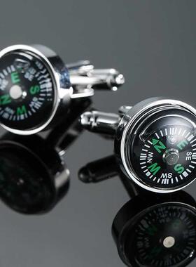 High quality brand new fashion blue compass Cufflinks for me
