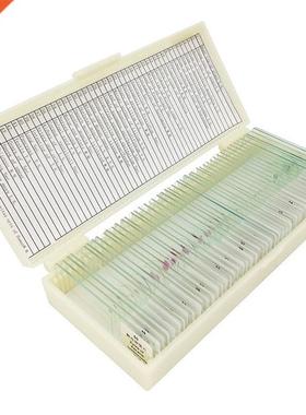 50 PCS Prepared Basic Science Microscope Slides Learning Res