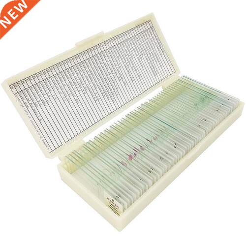 50 PCS Prepared Basic Science Microscope Slides Learning Res