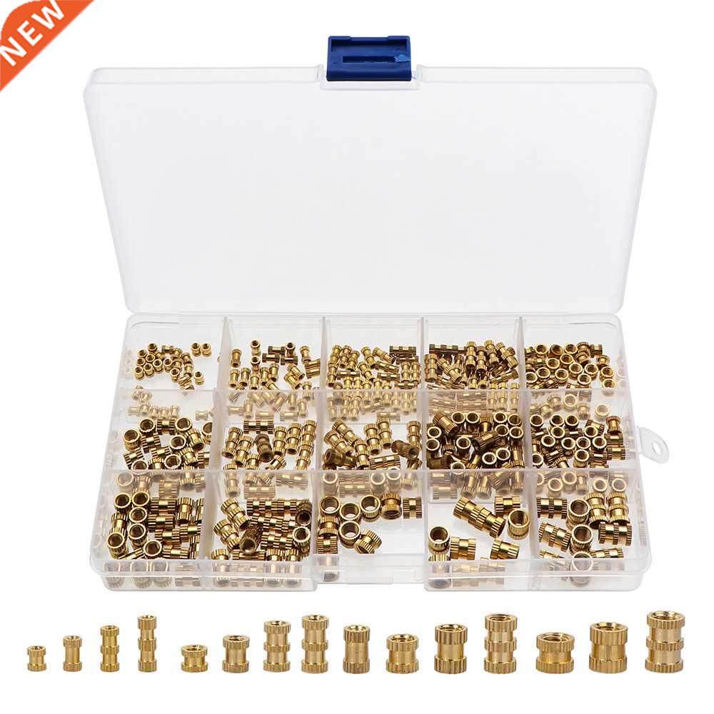 330Pcs M2 M3 M4 M5 Brass Insert Nut Female Thread Knurled Nu