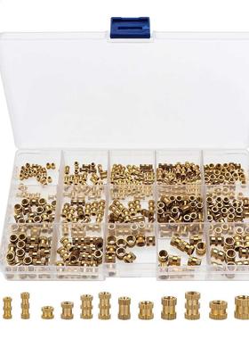 330Pcs M2 M3 M4 M5 Brass Insert Nut Female Thread Knurled Nu