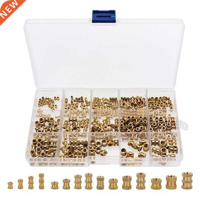 330Pcs M2 M3 M4 M5 Brass Insert Nut Female Thread Knurled Nu