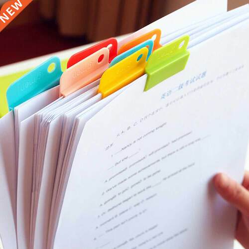 random Color Notebooks Memo Clip Stationery Easy Clips Label