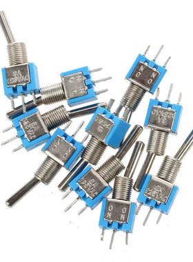 10PCS SPDT On/On 2 Position Miniature Toggle Switch AC 125V/