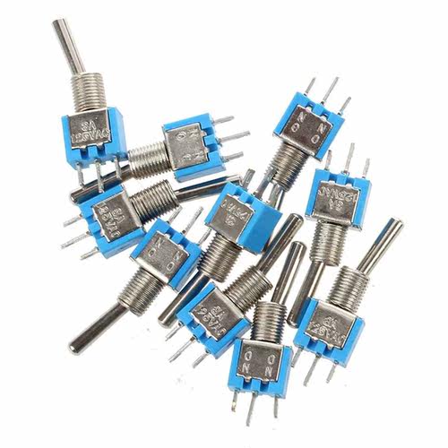10PCS SPDT On/On 2 Position Miniature Toggle Switch AC 125V/