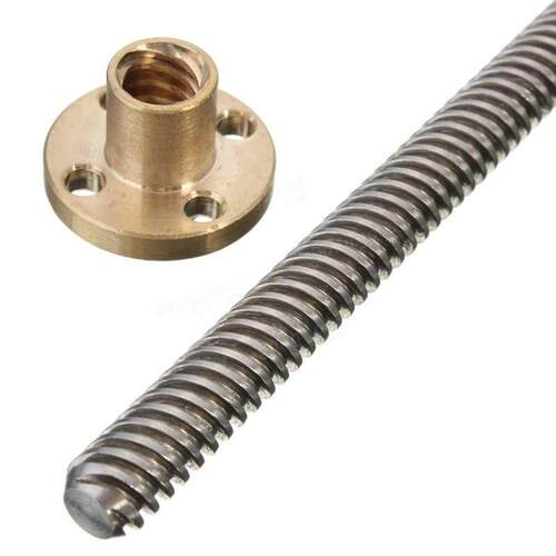 Lead Screw 8mm L 600mm Dia 8MM Pitch 2mm Length 600mm With B