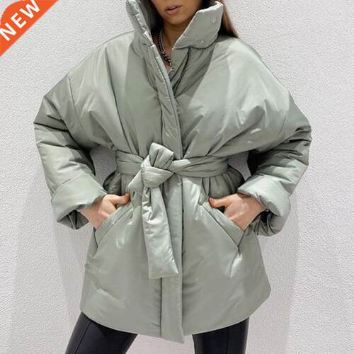 CP Casual Collected Waisted Parkas Women Fashion Simple Coat