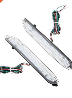 2Pcs LED Tail Braking Lamp Brake Rear Bumper Reflector Warni