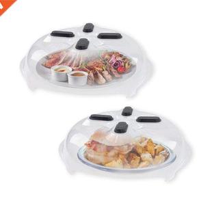 2 Pcs Magnetic Microwave Plate Cover,Microwave Cover for Foo