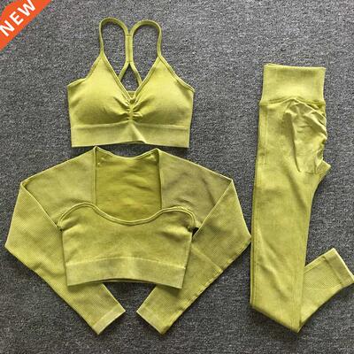 Seamless Women Tracksuits Fitness Bra Outfit Yoga Set Workou