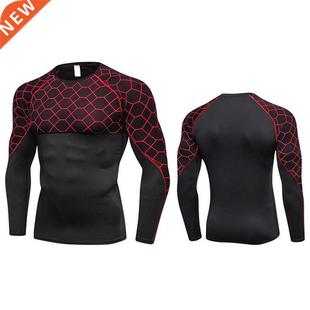 Newly Men Quick dry Tight Breathable Printed Sports Shirt w