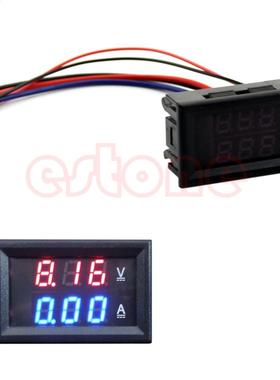 DC 100V 10A Voltmeter Ammeter + Red LED Amp Dual Volt Meter