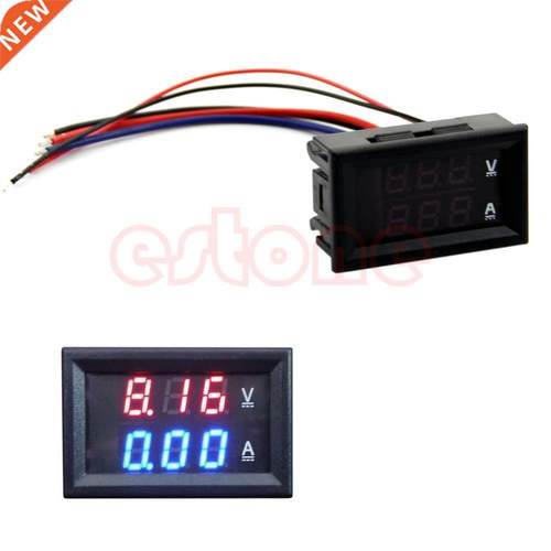 DC 100V 10A Voltmeter Ammeter + Red LED Amp Dual Volt Meter