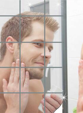 9/16pcs 15x15cm D Mirror Wall Sticker Square Self-Adhesive